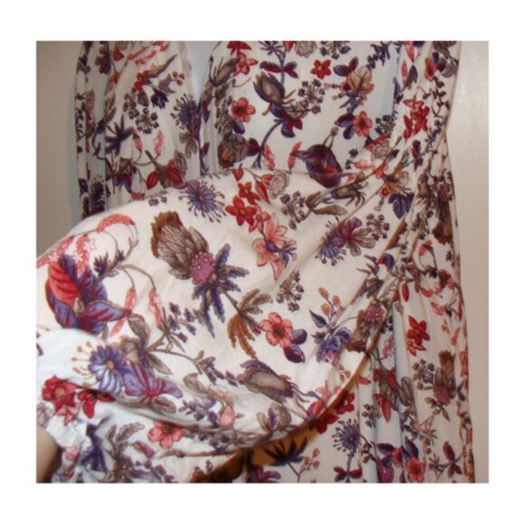 UMGEE boho floral keyhole swing flowy dress L - Picture 4 of 5
